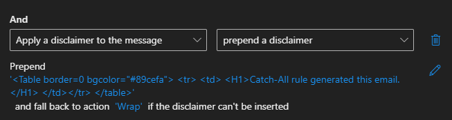 Transport Rule Disclaimer HTML Text