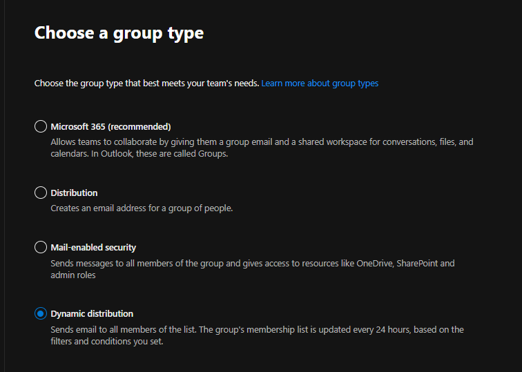 Create New Distribution Group M365